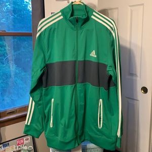 Kelly Green and Navy Mens Adidas jacket XL.